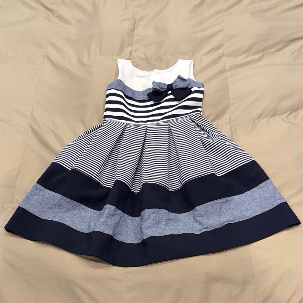 Iris & Ivy Girls’ Nautical Stripe Dress, Size 7